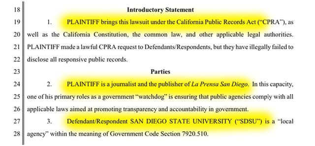 LPSD Sues SDSU Over Sports Arena Documents